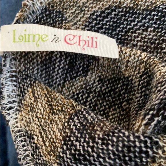 Lime & Chili Striped and Cheetah Print Tunic Top L - Picture 6 of 8